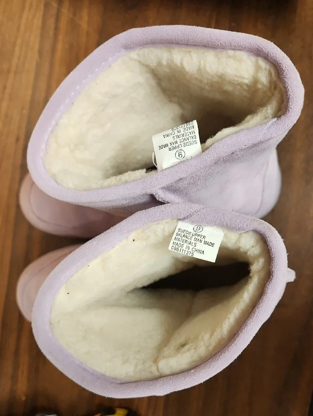 Women's Lavender Suede Winter Boots with Plush Lining